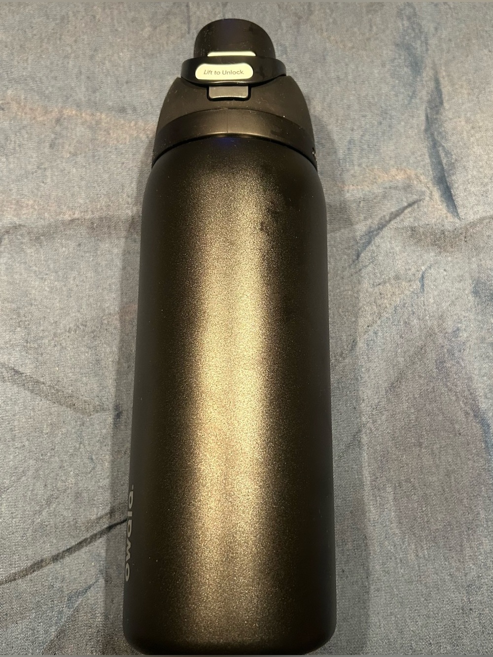 Owala 24 fl oz Black water bottle with YouTube logo